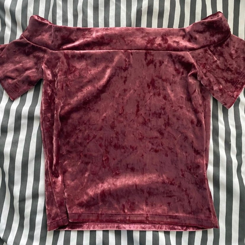 crushed velvet crop top